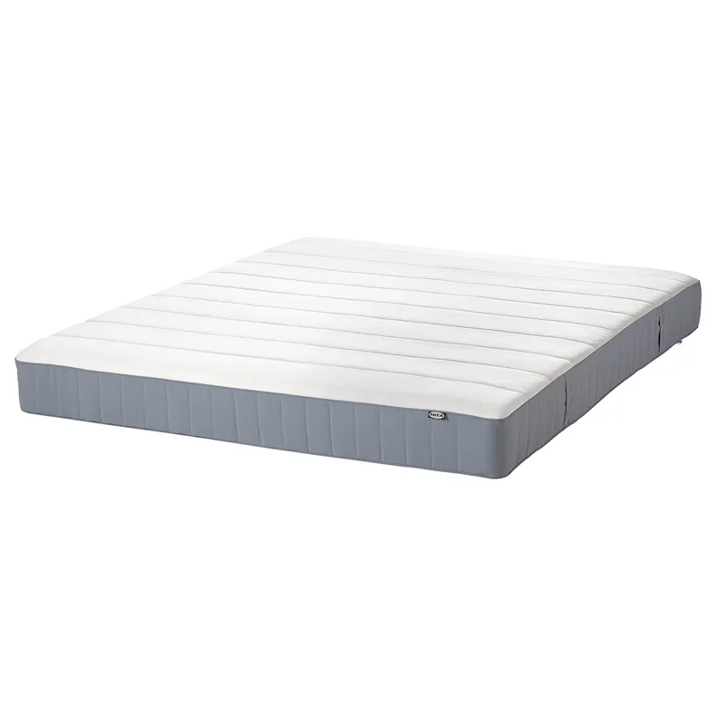 IKEA MALM МАЛЬМ, каркас ліжка з матрацом, білий / Вестерой середня твердість, 180x200 см 595.448.01 фото №9