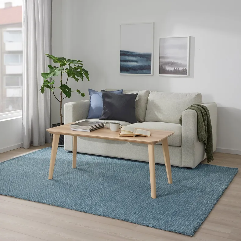 IKEA LANGSTED ЛАНГСТЕД, килим, короткий ворс, світло-синій, 170x240 см 604.951.78 фото №3