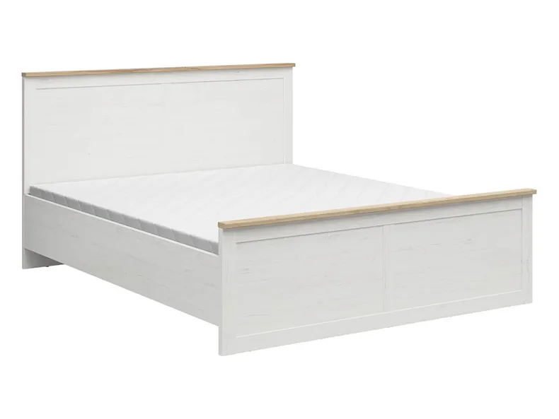 BRW Ліжко двоспальне BRW LOKSA A 180x200 см, сосна андерсен біла/дуб грендсон LOZ/180/A-APW фото №3