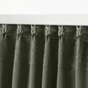 IKEA ANNAKAJSA АННАКАЙСА, світлонепроникні штори, пара, темно-зелений, 145x300 см 705.860.74 фото thumb №4