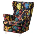 IKEA STRANDMON СТРАНДМОН, чехол для кресла с подголовником, Стигсбо многоцветный/черный 605.754.91 фото thumb №1