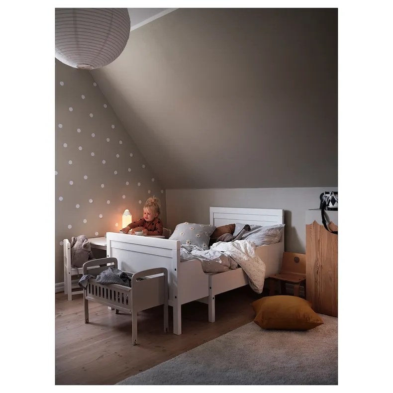 IKEA SUNDVIK СУНДВИК, раздвижная кровать с реечным дном, белый, 80x200 см 490.460.68 фото №7