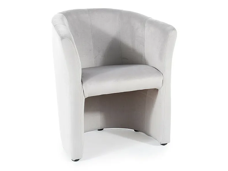 Кресло мягкое бархатное SIGNAL TM-1 Velvet, Bluvel 03 - светло-серый фото №1
