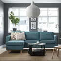 IKEA PÄRUP ПЭРУП, 3-местный диван с козеткой, Фриттуна темного серо-голубого цвета 495.142.96 фото thumb №2