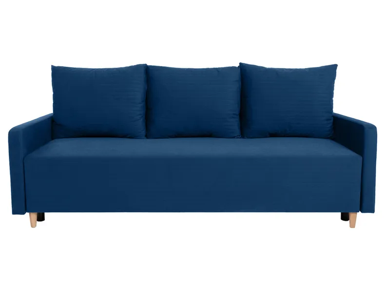 BRW тримісний диван Sigma розкладний з велюровим ящиком темно-синій, Маніла 26 ВМС SO3-SIGMA-LX_3DL-G2_B852C0 фото №1