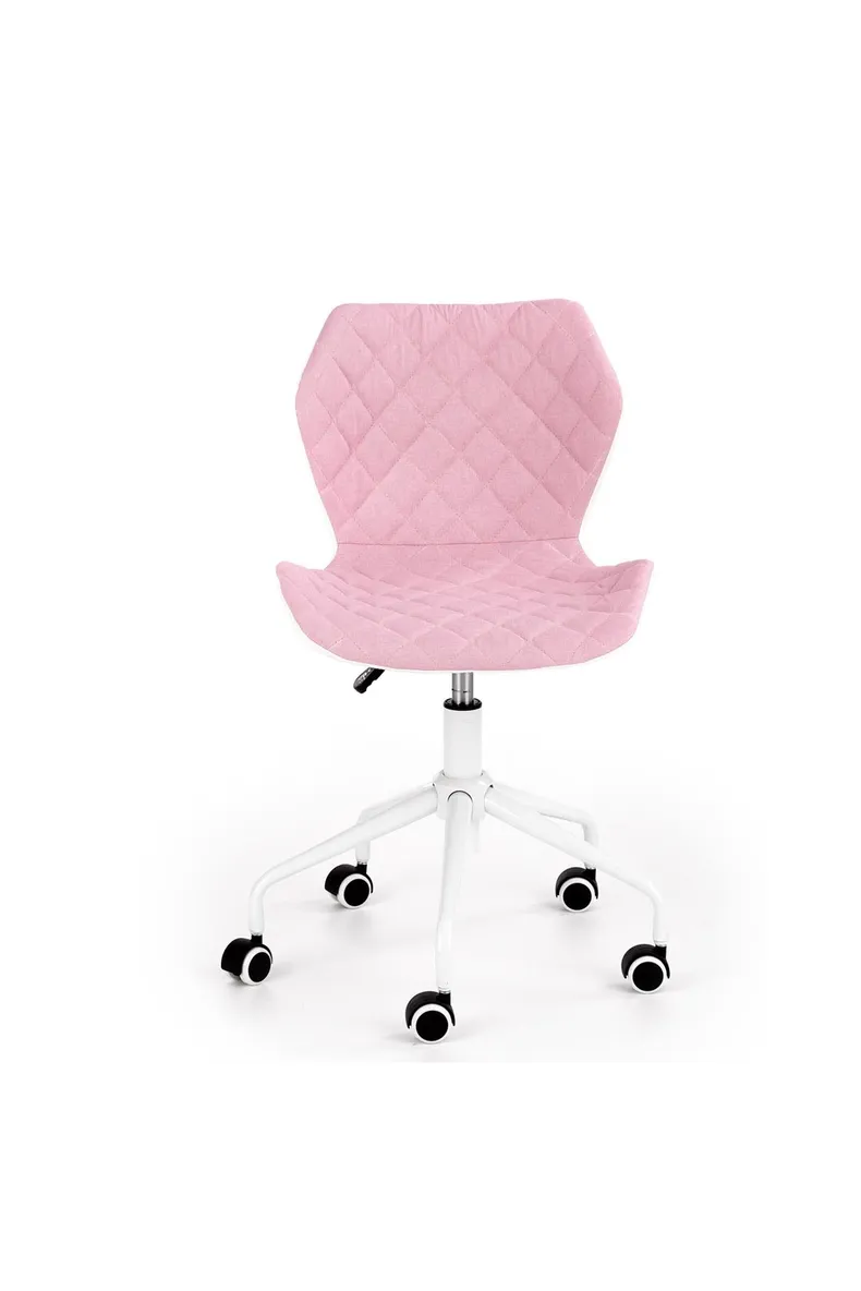 Крісло комп'ютерне офісне обертове HALMAR MATRIX 3 рожевий / білий, тканина фото №8