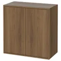 IKEA EKET ЭКЕТ, шкаф с 2 дверцами и 1 полкой, коричневый/орех, 70x35x70 см 205.745.87 фото thumb №1