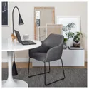 IKEA TOSSBERG ТОССБЕРГ, стул, черный / серый металл 904.353.24 фото thumb №3