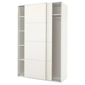 IKEA PAX ПАКС / MEHAMN МЕХАМН, гардероб, белый / 2стр белый, 150x66x236 см 894.297.86 фото
