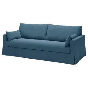 IKEA HYLTARP ХИЛЬТАРП, чехол на 3-местный диван, Талмира голубая 605.663.02 фото
