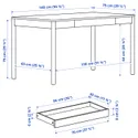 IKEA TONSTAD ТОНСТАД, письмовий стіл, вершки, 140x75 см 705.382.00 фото thumb №2