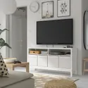 IKEA KALLAX КАЛЛАКС, тумба під телевізор з основою, білий, 147x39x78 см 995.521.77 фото thumb №2