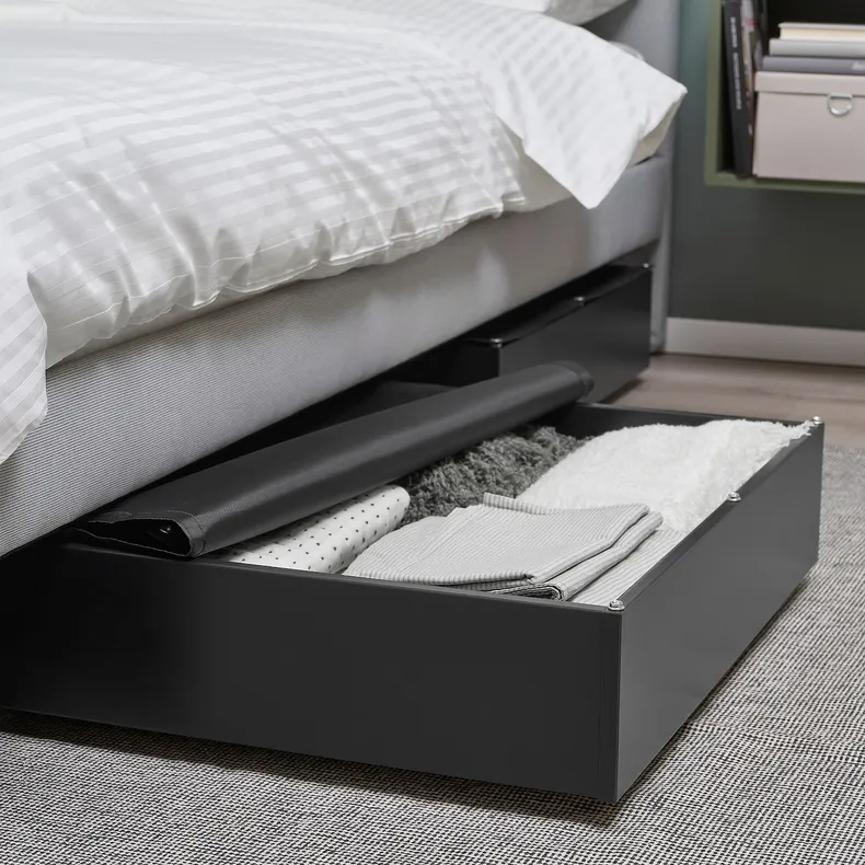 IKEA VARDÖ ВАРДО, коробка під ліжко, чорний, 65x70 см 202.382.23 фото №2