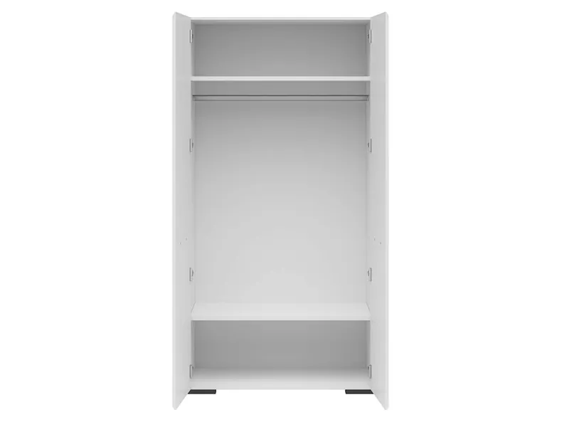 BRW Двухдверный шкаф Ассен 100 см белый глянец, белый/глянцевый белый SZF2D/20/10-BI/BIP фото №3