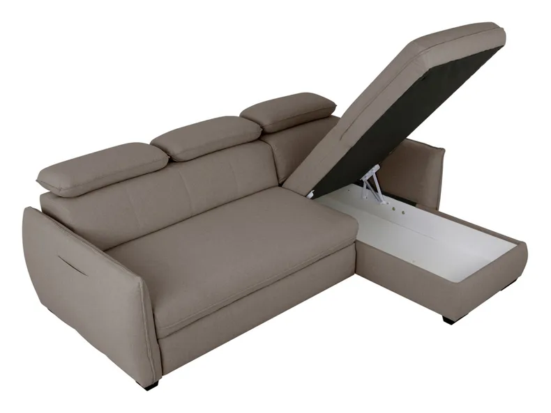 BRW Двусторонний угловой диван Lopez со спальной функцией и отделением для хранения коричневого цвета, Бочка 21 Мокка NA-LOPEZ-URC-G1_BBA5CF фото №3