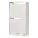 IKEA BISSA БІССА, шафа для взуття з 2 відділеннями, білий, 49x28x93 см 705.302.56 фото thumb №1