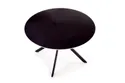 Стол кухонный круглый HALMAR AVELAR 120x120 см, столешница - черная/белая, ножки - черные фото thumb №8