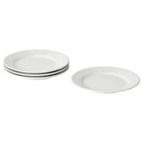 IKEA STRIMMIG СТРІММІГ, десертна тарілка, білий, 21 см 304.682.18 фото