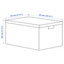 IKEA GJÄTTA ГЙЕТТА, коробка для зберігання з кришкою, темно-синій оксамит, 25x35x20 см 305.704.47 фото thumb №11