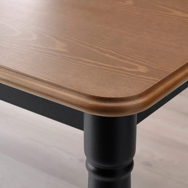 IKEA DANDERYD ДАНДЕРЮД / INGOLF ІНГОЛЬФ, стіл+4 стільці, сосна чорна / коричнева / чорна, 130x80 см 493.925.39 фото №2