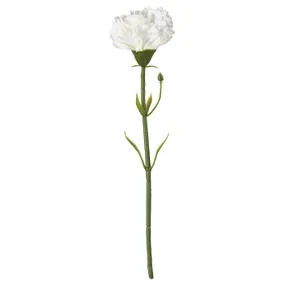 IKEA SMYCKA СМИККА, цветок искусственный, гвоздика/белый, 30 см 203.335.88 фото