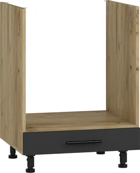 Шкаф нижний для встраиваемого духового шкафа с ящиком HALMAR VENTO DP-60/82 Фасад : антрацит фото