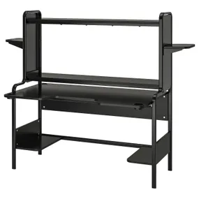 IKEA FREDDE ФРЕДДЕ, геймерський стіл, чорний, 140/185x74x146 см 502.190.44 фото