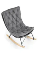Кресло-качалка HALMAR INDIGO серый - черный фото thumb №9