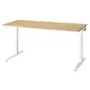 IKEA MITTZON МІТТЗОН, письмовий стіл, дуб білий okl, 160x80 см 195.291.24 фото