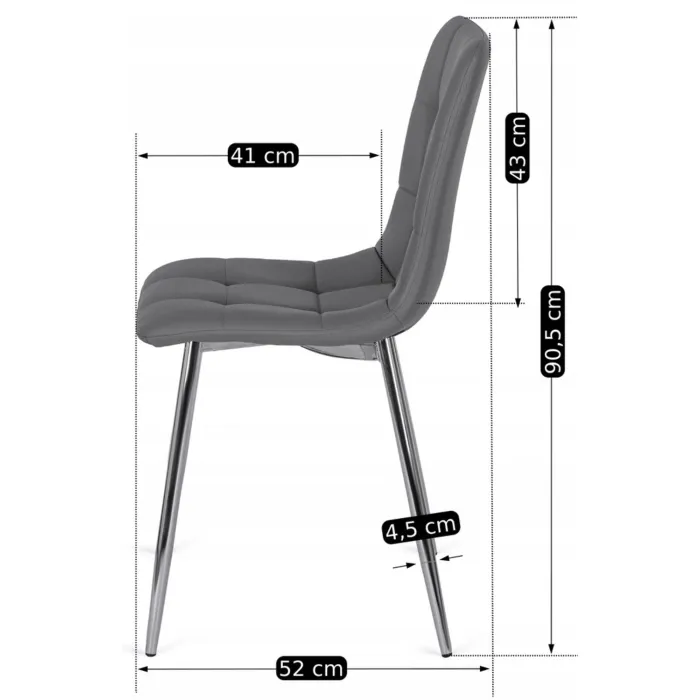 Стілець MEBEL ELITE ENZO екошкіра: сірий фото №6