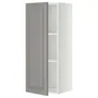 IKEA METOD МЕТОД, навесной шкаф с полками, белый / бодбинский серый, 40x100 см 994.595.89 фото