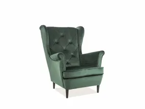 Мягкое кресло бархатное SIGNAL LADY Velvet, Bluvel 78 - зеленый фото