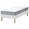 IKEA LYNGÖR ЛЮНГЕР, диван-ліжко, Vesteröy середня твердість / легка блакитно-біла, 90x200 см 695.532.96 фото thumb №1