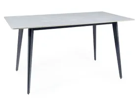Стол обеденный SIGNAL IVY, серый / черный матовый, 80x140 фото