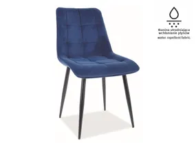 Кухонный стул SIGNAL CHIC MATT VELVET 99, темно-синий фото
