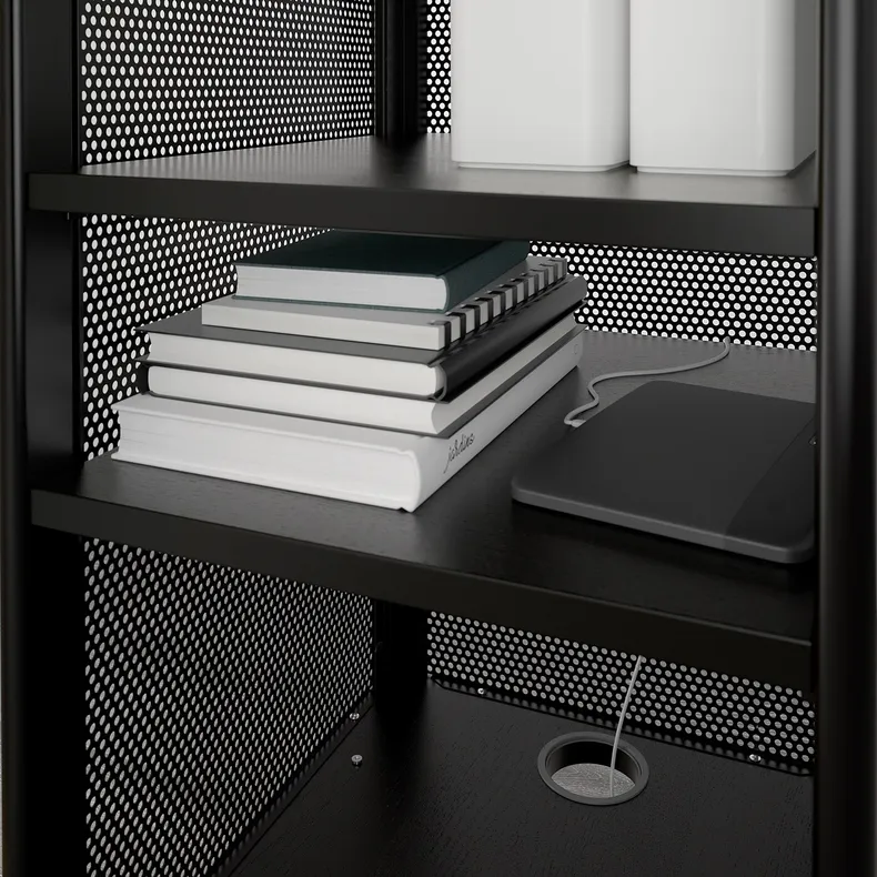 IKEA BEKANT БЕКАНТ, модуль с электронным замком, сетка чёрная, 41x101 см 792.868.96 фото №6
