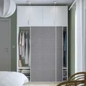 IKEA PLATSA ПЛАТСА, гардероб / 2 раздвижн + 4 навес двери, Larkollen белый / темно-серый FONNES белый, 160x57x241 см 594.927.22 фото thumb №3