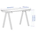 IKEA TROTTEN ТРОТТЕН / FLINTAN ФЛІНТАН, стіл з відділенням для зберігання, та обертовий стілець білий / бежевий 594.249.45 фото thumb №5