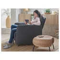 IKEA EKOLSUND ЕКОЛЬСУНД, крісло розкладне, Gunnared темно-сірий 092.971.86 фото thumb №2