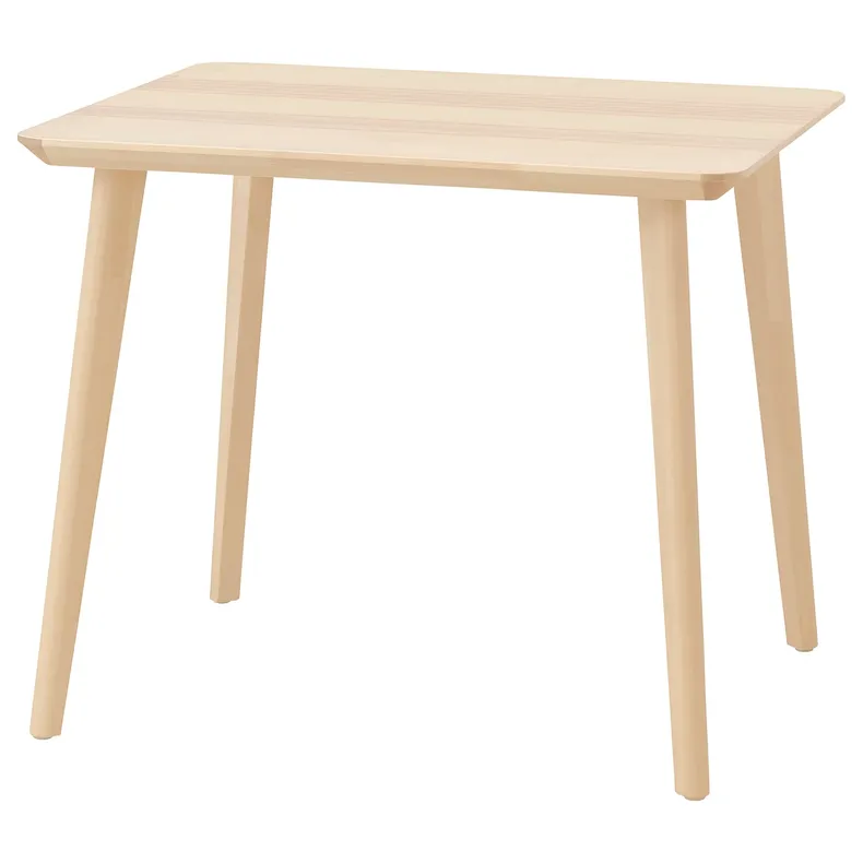 IKEA LISABO ЛІСАБО, стіл, шпон ясена, 88x78 см 405.637.76 фото №1