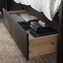 IKEA IDANÄS ІДАНЕС, каркас ліжка з відділ д / зберігання, темно-коричневий морилка, 140x200 см 204.588.61 фото thumb №7