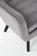Крісло м'яке HALMAR MARVEL сірий/чорний фото thumb №7