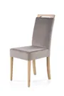 Кухонный стул HALMAR CLARION дуб медовый/серый фото