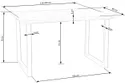 Стіл для кухні HALMAR HORUS 126-206x80 см, чорний, дуб фото thumb №17