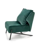 Кресло мягкое HALMAR Victus темно-зеленый/черный фото thumb №6