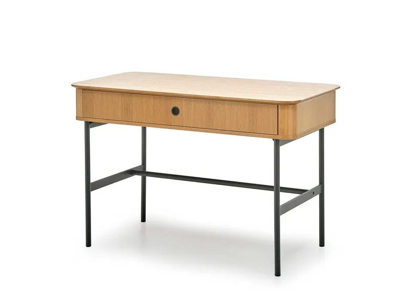 Письмовий стіл HALMAR SMART b-1 117x58 см, дуб натуральний/чорний фото №1