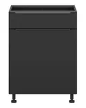 BRW Кухонный шкаф Sole L6 60 см левый черный матовый, черный/черный матовый FM_D1B_60/82_L/B-CA/CAM фото thumb №1