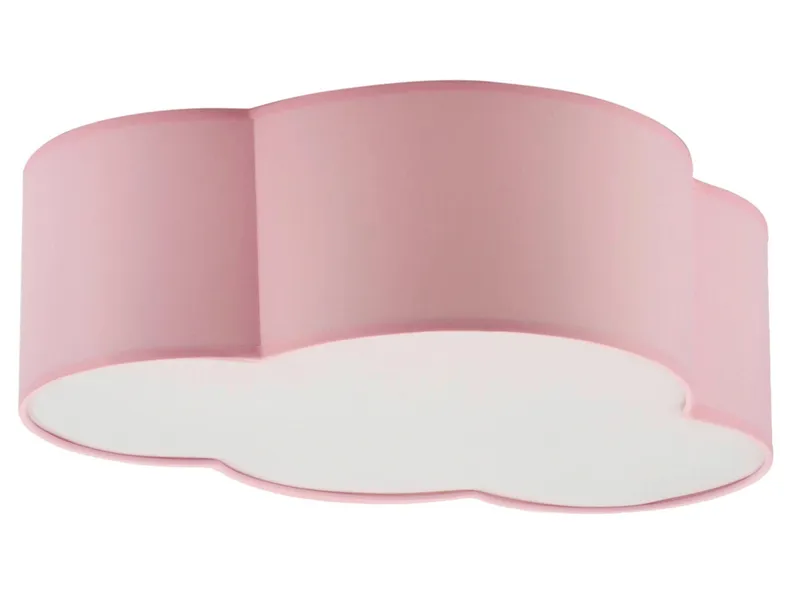 BRW Плафон Cloud 2-точковий тканинний рожевий 078014 фото №1