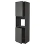 IKEA METOD МЕТОД, висока шафа для дух, 2 дверцят / пол, чорний / Voxtorp темно-сірий, 60x60x220 см 894.596.84 фото