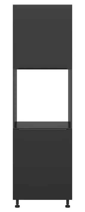BRW Встраиваемый кухонный шкаф Sole L6 60 см с духовкой, правый черный матовый, черный/черный матовый FM_DPS_60/207_P/P-CA/CAM фото
